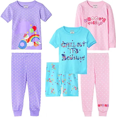Pijama de algodón para niña 6 piezas