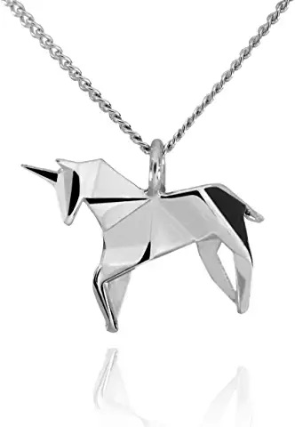 Dije de unicornio de plata