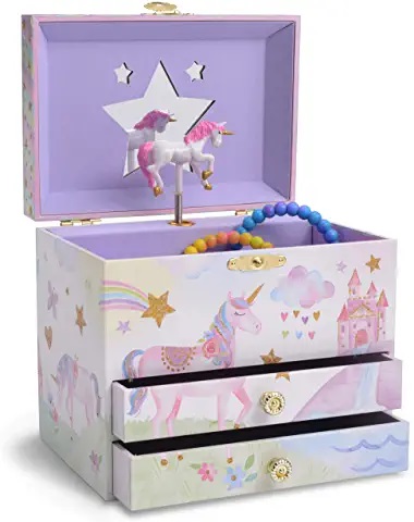 Joyero musical con unicornio